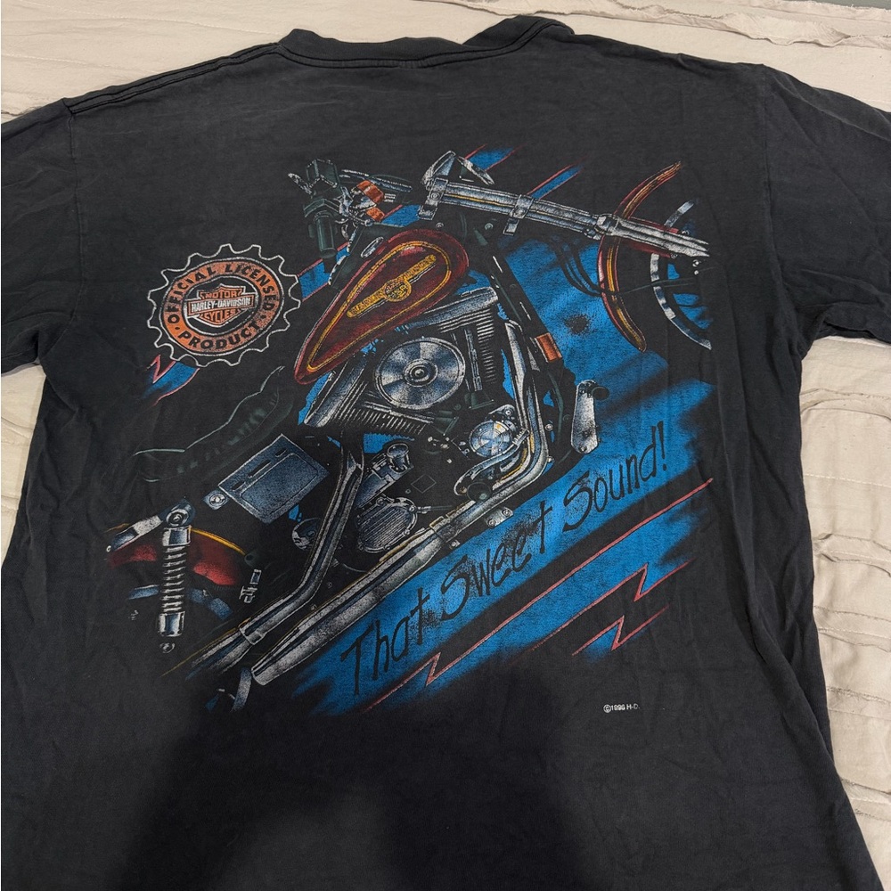 Harley-Davidson Black Tee with Motorcycle Graphic